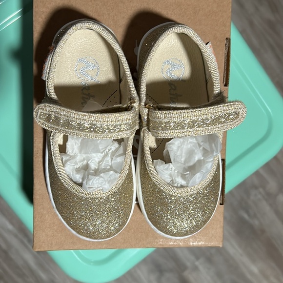 Kids Naturino champagne glitter ballet flat w/strap - Picture 2 of 11